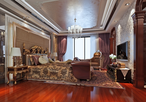 嘉興市百合花園歐式風(fēng)格復(fù)式裝修案例