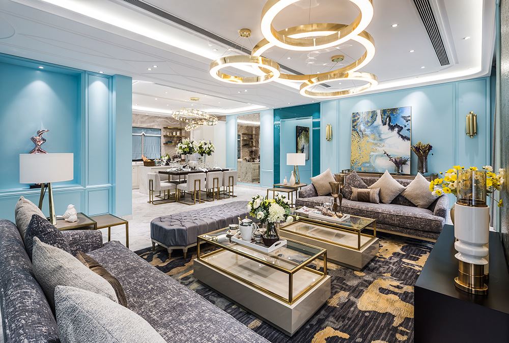 南寧市恒大蘋果園歐式風(fēng)格三居室裝修案例