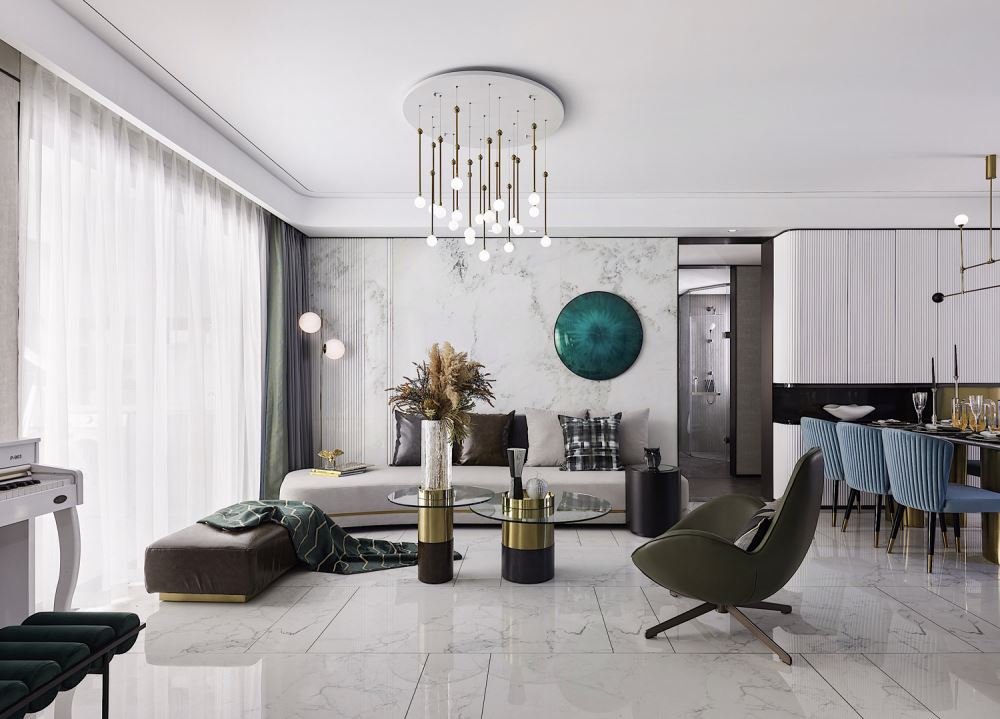 江門市鶴山堅(jiān)美園歐式風(fēng)格四居室裝修案例