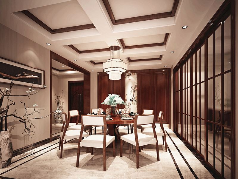 泰州市晨陽(yáng)社區(qū)新中式風(fēng)格復(fù)式裝修案例