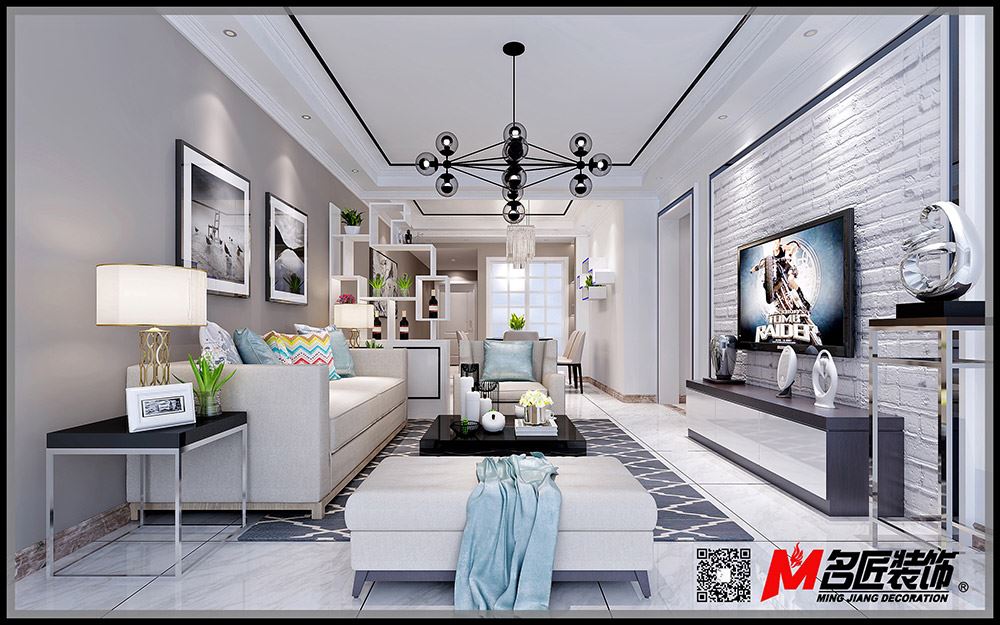 河源市城中水岸現(xiàn)代簡(jiǎn)約風(fēng)格三居室裝修案例