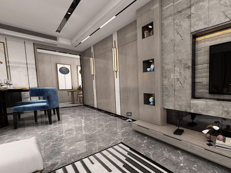 茂名市保利中環(huán)輕奢風(fēng)格四居室裝修案例