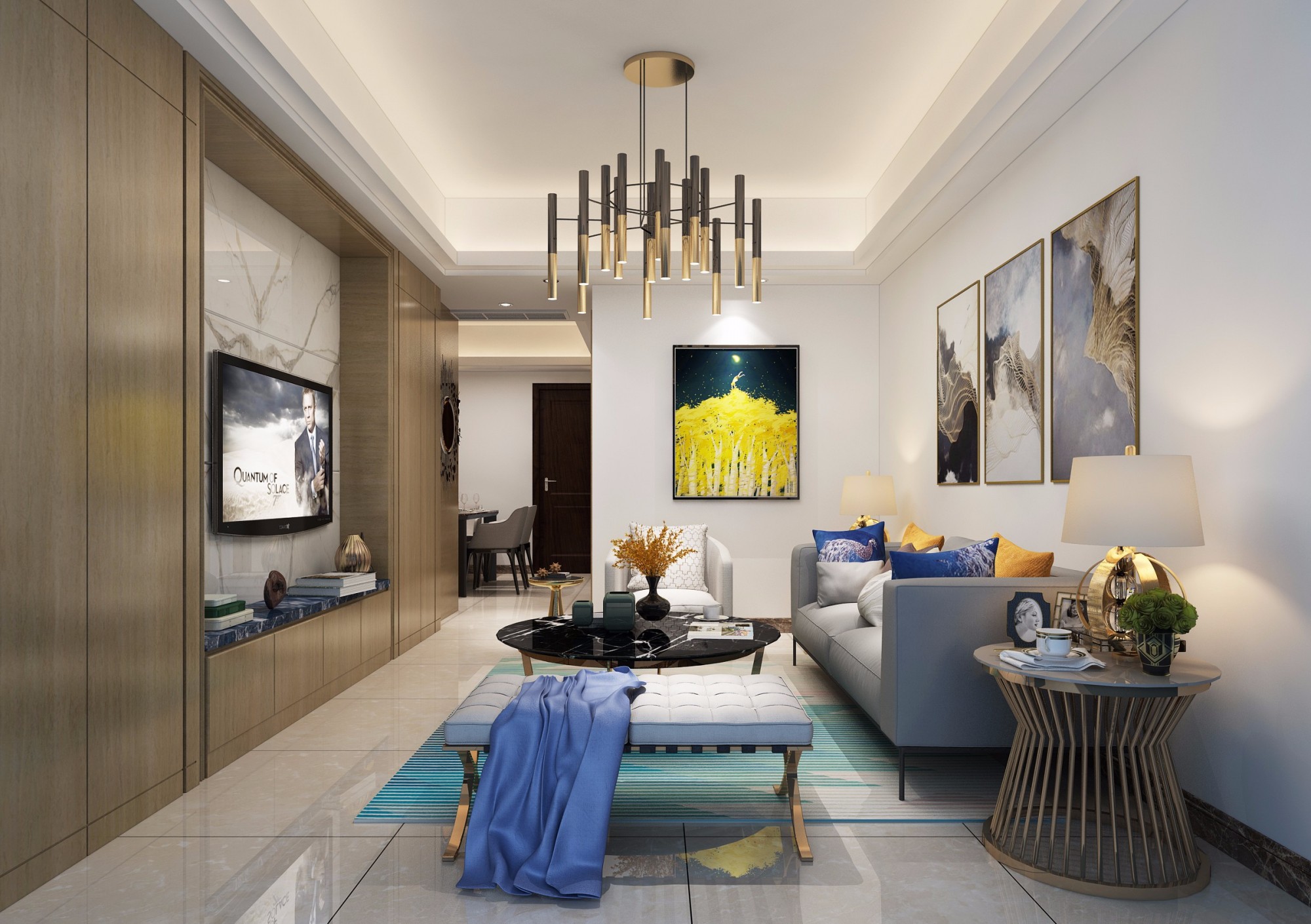 嘉興市海鹽碧桂園現(xiàn)代簡(jiǎn)約風(fēng)格三居室裝修案例