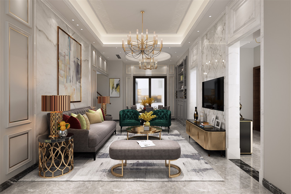柳州101-200平米歐式風格東方名都裝修設(shè)計案例