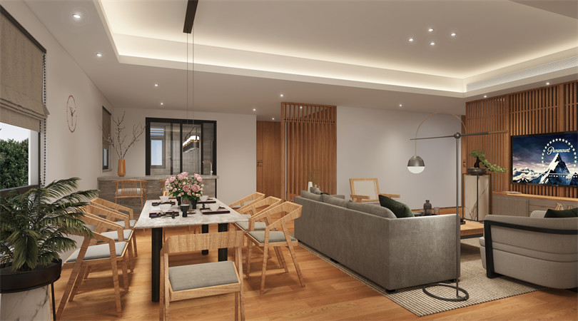 廣州市中山一路小區(qū)現(xiàn)代簡約風(fēng)格四居室裝修案例