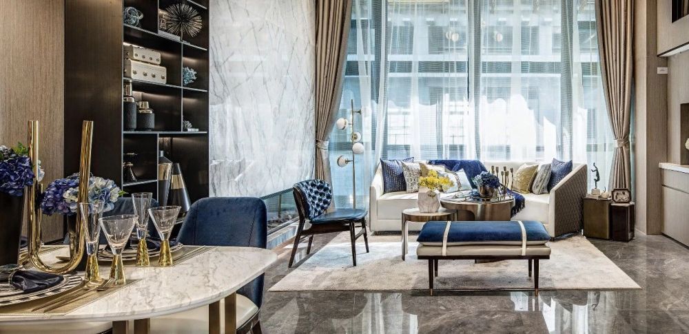 廣州101-200平米輕奢風(fēng)格恒大中央廣場裝修設(shè)計效果圖