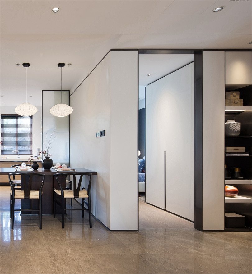 廣州市黃埔花園新中式風格四居室裝修案例