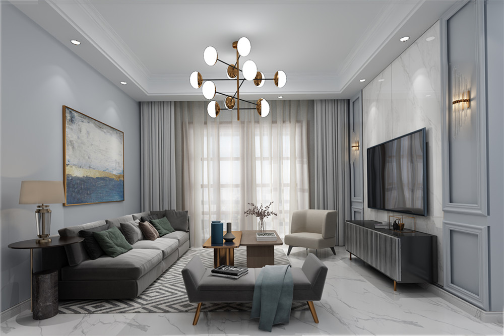 南寧市萊茵湖畔現(xiàn)代簡(jiǎn)約風(fēng)格三居室裝修案例