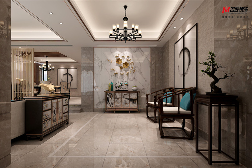 合肥市龍湖&middot;上城新中式風格四居室裝修案例