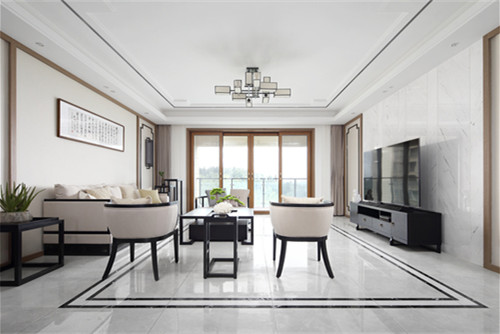 德陽市香港花園新中式風格別墅裝修案例