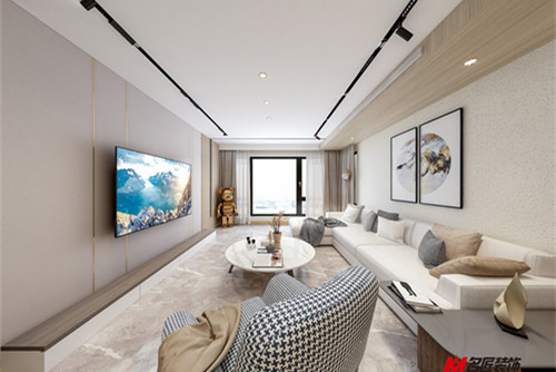 德陽市力創(chuàng)巴黎之春新中式風(fēng)格三居室裝修案例