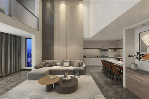 德陽市上水灣現(xiàn)代簡約風格三居室裝修案例