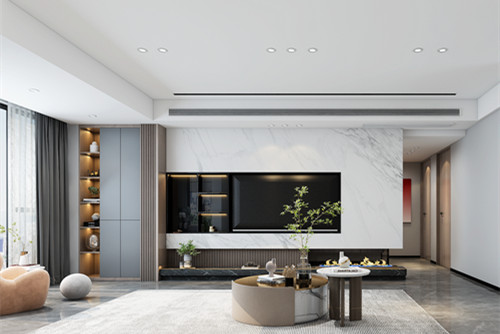 江門市嶺江一品現(xiàn)代簡約風格三居室裝修案例