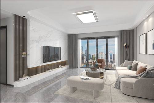 江門市銀泉花園現(xiàn)代風(fēng)格三居室裝修案例