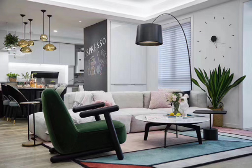 江門市柏麗灣北歐風(fēng)格三居室裝修案例