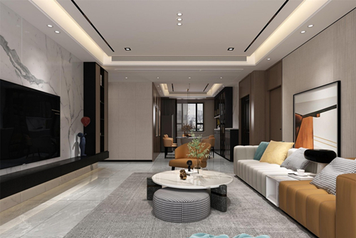 江門市新會(huì)保利西海岸新中式風(fēng)格復(fù)式裝修案例