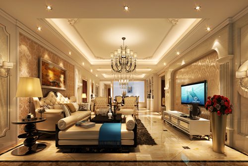 佛山市峰睿公館歐式風(fēng)格三居室裝修案例