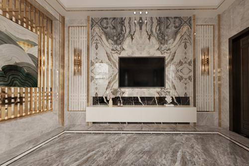 清遠市大豐豪庭歐式風(fēng)格別墅裝修案例