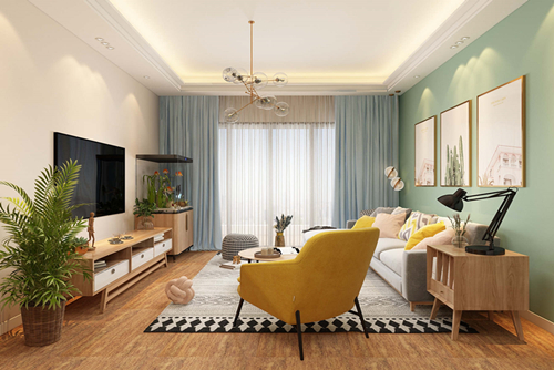 廣州市匯僑新城北區(qū)北歐風(fēng)格四居室裝修案例