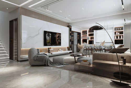 涼山彝族自治州碧桂園領地&middot;南山府(西昌)輕奢風格復式裝修案例