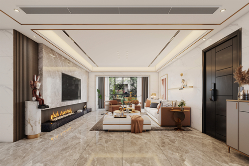 佛山市招商依云國際輕奢風(fēng)格四居室裝修案例