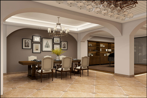 ?？谑袨I江世紀佳城北區(qū)新中式風格別墅裝修案例