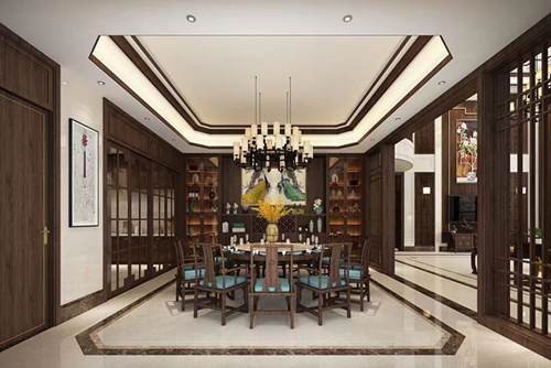 清遠市時代花城新中式風(fēng)格平層裝修案例
