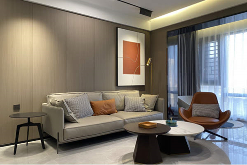 ?？谑邪堅沸^(qū)輕奢風(fēng)格三居室裝修案例