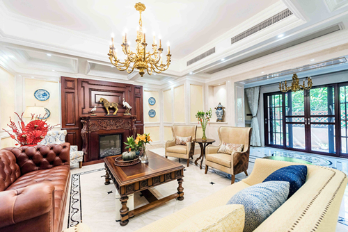 ?？谑心蠂?guó)威尼斯城美式風(fēng)格別墅裝修案例
