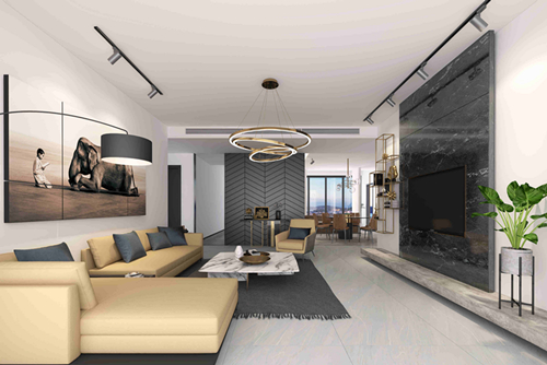 海口市耀江花園現(xiàn)代簡約風(fēng)格四居室裝修案例