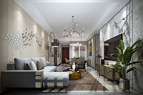 三明市濱江新城現(xiàn)代簡(jiǎn)約風(fēng)格三居室裝修案例