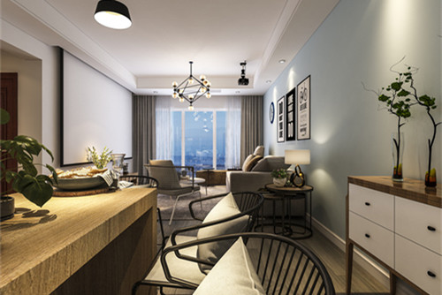 中山市天奕國際廣場北歐風(fēng)格三居室裝修案例