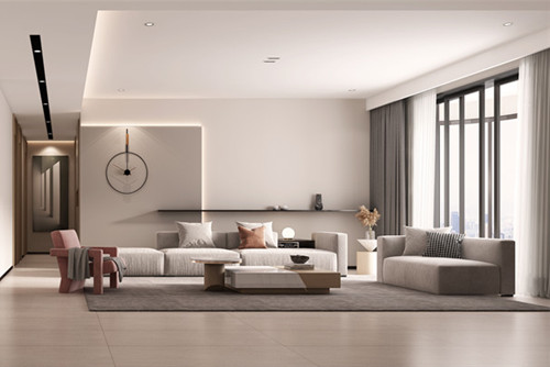 海口市濱河華庭現代簡約風格三居室裝修案例