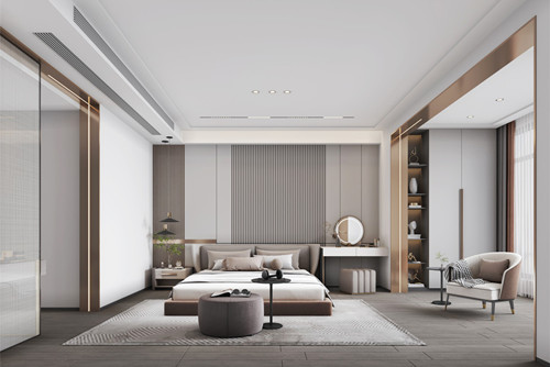 ?？谑芯G城桃李春風(fēng)輕奢風(fēng)格三居室裝修案例