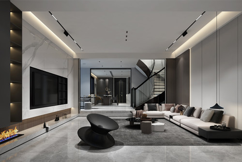 ?？谑袗廴A小區(qū)現(xiàn)代簡約風(fēng)格別墅裝修案例