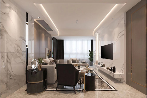 莆田市金域?yàn)懮浆F(xiàn)代簡約風(fēng)格四居室裝修案例