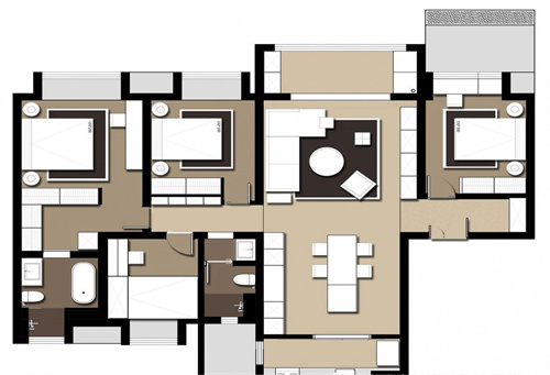 150㎡現(xiàn)代簡(jiǎn)約,低調(diào)大氣、自然舒適,住起來(lái)很愜意